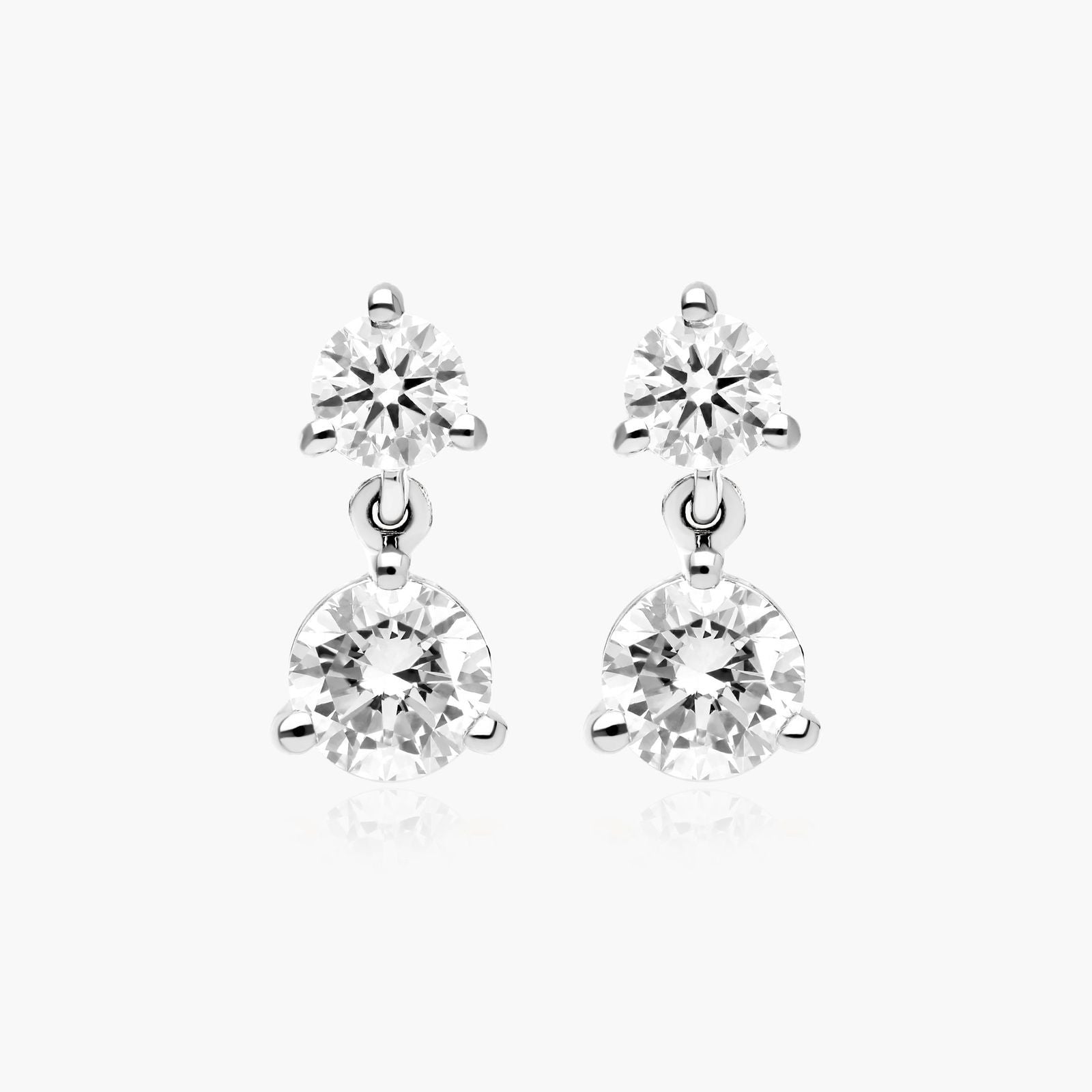 Contemporary diamond drop earrings
