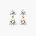 Contemporary diamond drop earrings