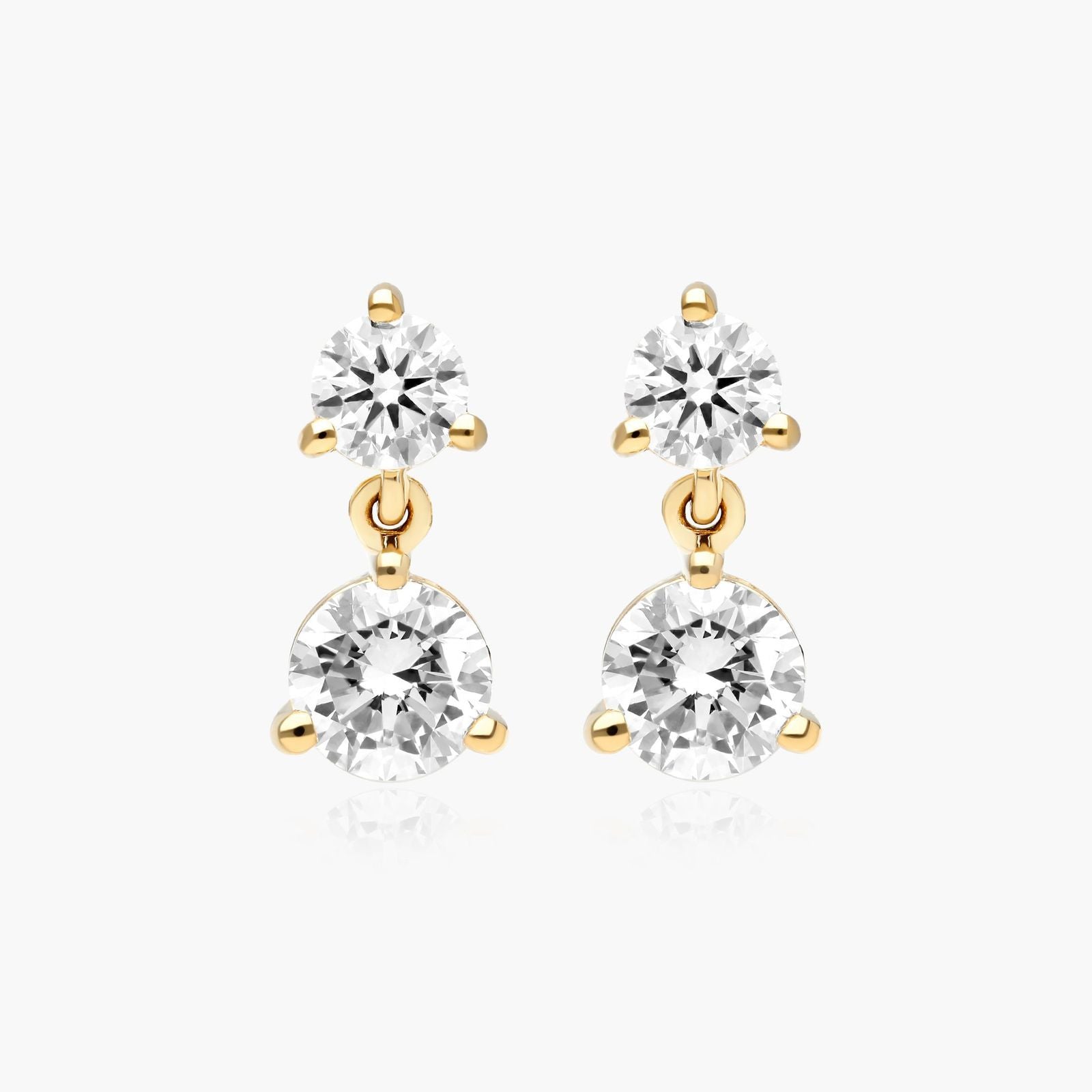 Contemporary diamond drop earrings