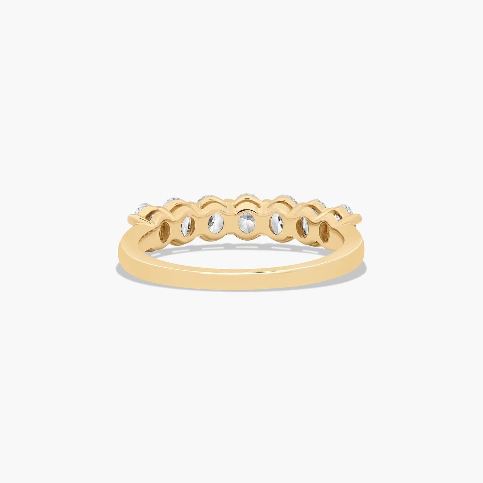 Stylish seven stone oval diamond ring gift for anniversary