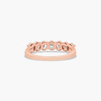 Stylish seven stone oval diamond ring gift for anniversary