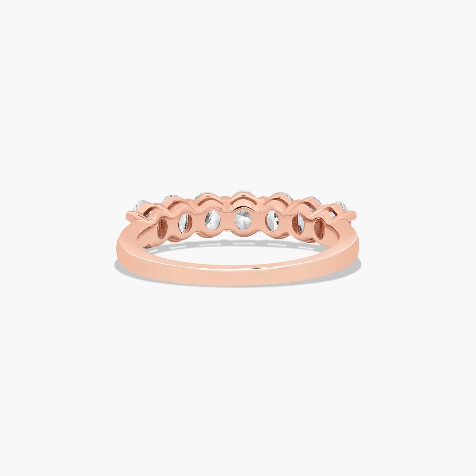 Stylish seven stone oval diamond ring gift for anniversary