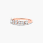 Luxury seven stone oval diamond ring with symmetrical design