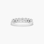 Stylish seven stone oval diamond ring gift for anniversary
