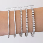 12ct Round Cut Diamond Tennis Bracelet in Gold