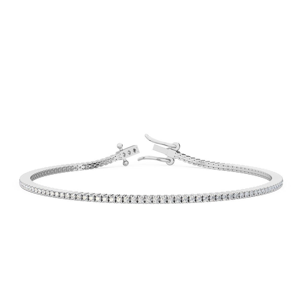 2.5ct Round-Shaped Diamond Tennis Bracelet in Gold