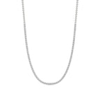 Classic Round Diamond Tennis Necklace in Gold