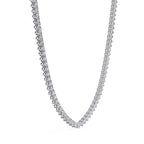 Round Diamond Tennis Necklace in Gold