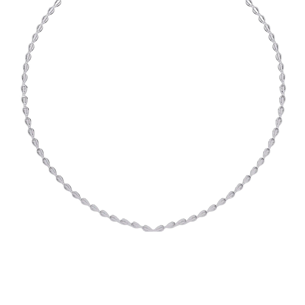 Pear Shape Diamond Tennis Necklace in Gold
