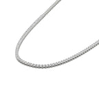 Classic Round Diamond Tennis Necklace in Gold