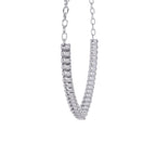 Elegant Round Diamond Drop Tennis Necklace in Gold