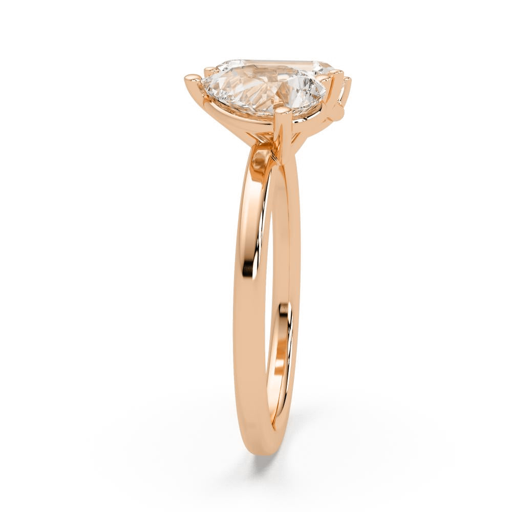 Emerald & Pear With Toi Et Moi Engagement Ring in Gold