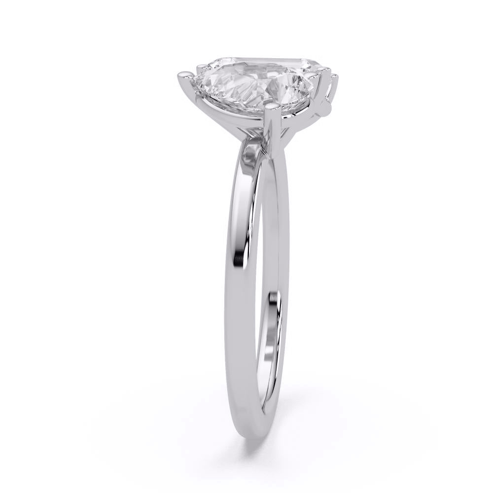 Emerald & Pear With Toi Et Moi Engagement Ring in Gold
