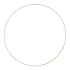 Oval Diamond Tennis Necklace in Gold