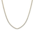 Round Diamond Tennis Necklace in Gold