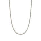 Round Diamond 4-Prong Setting Tennis Necklace in Gold