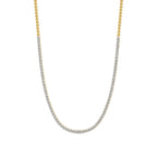 Classic Round Diamond Tennis Necklace in Gold