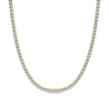 Classic Round Diamond Tennis Necklace in Gold