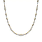 Classic Round Diamond Tennis Necklace in Gold