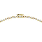 Oval Diamond Single Station Tennis Necklace in Gold