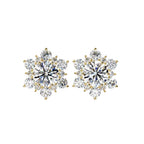 Floral Diamond Stud Earrings