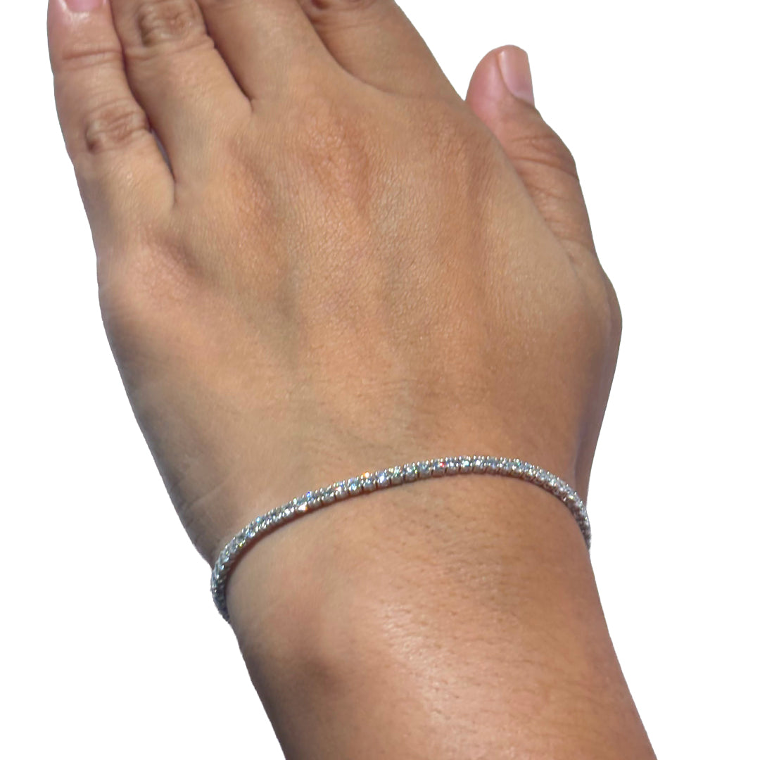 6ct Round Cut Diamond Tennis Bracelet in Gold