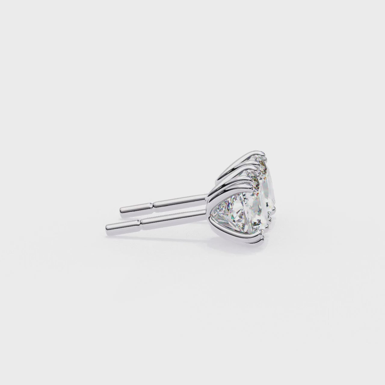 Affordable cushion diamond stud earrings