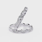 Twisted Multi-Stone Wedding Band