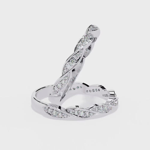 Twisted Multi-Stone Wedding Band