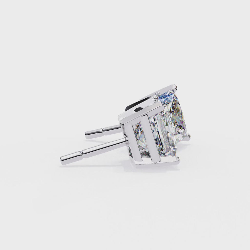 Affordable square diamond stud earrings
