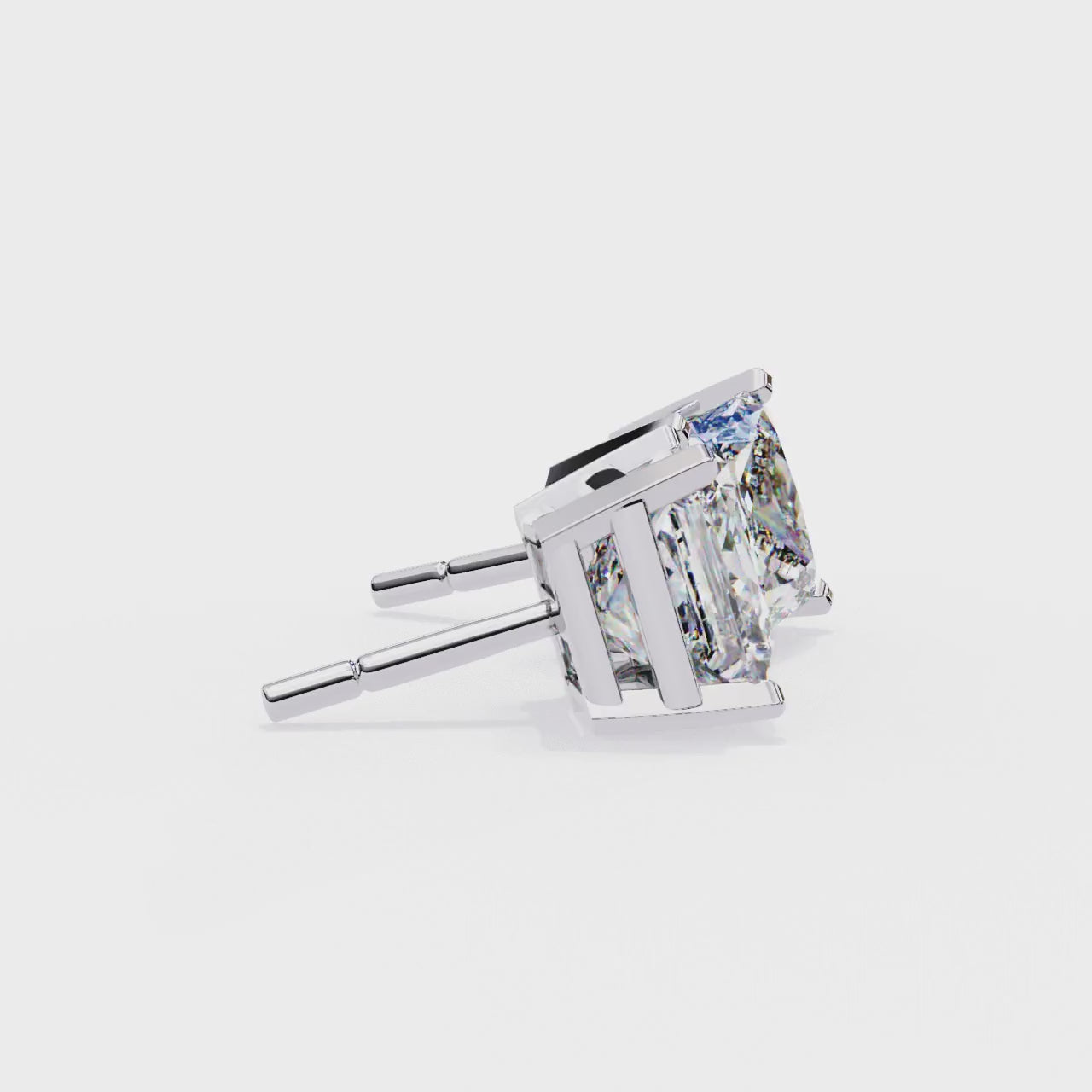 Affordable square diamond stud earrings