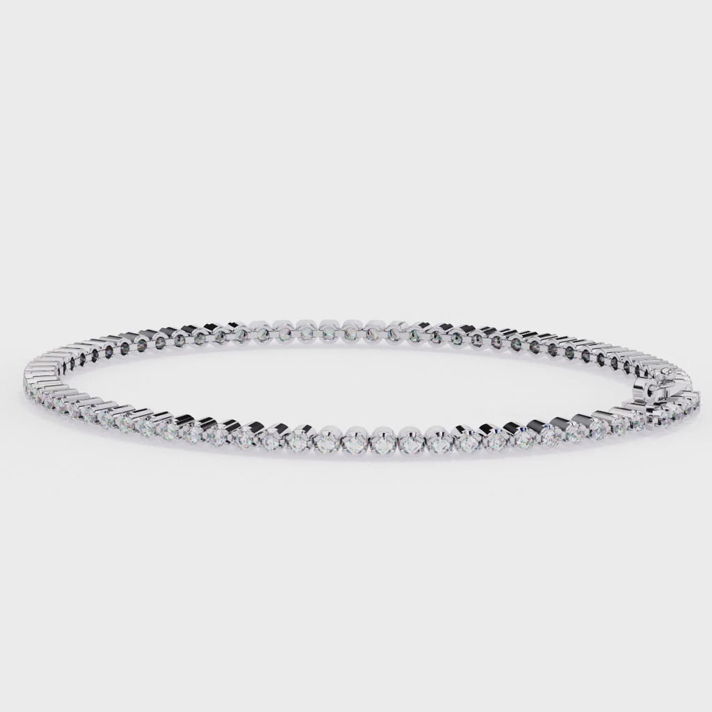 Luxury baguette-cut diamond bracelet