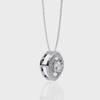 Sunbeam Gold Marquise Diamond Halo Pendant