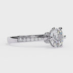 Lab grown round shape diamond ring