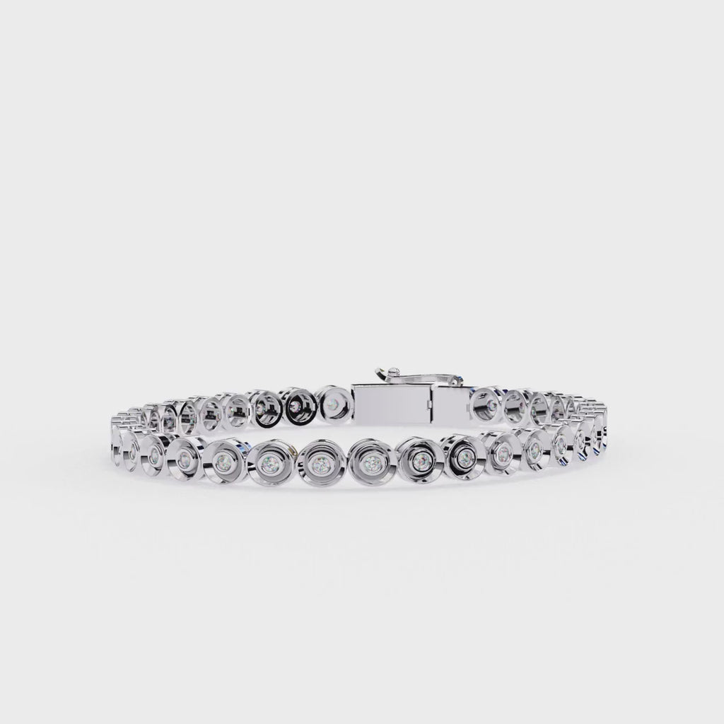 Lab grown bezel diamond bracelet