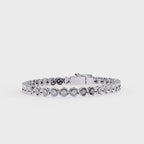 Lab grown bezel diamond bracelet
