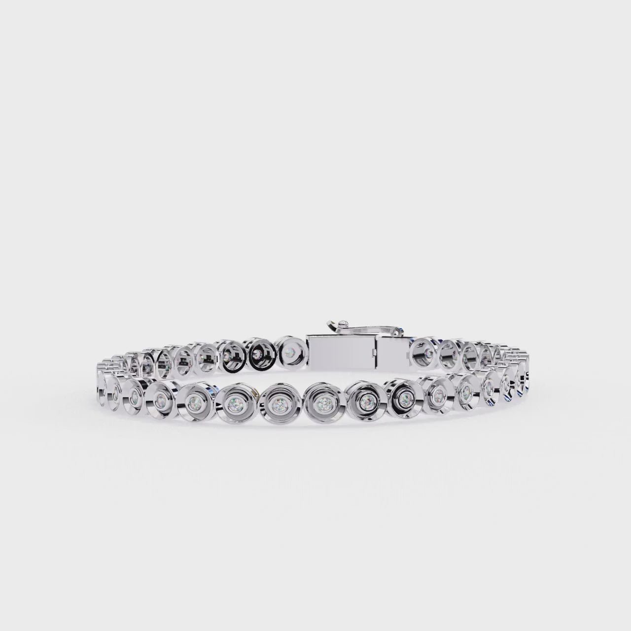 Lab grown bezel diamond bracelet