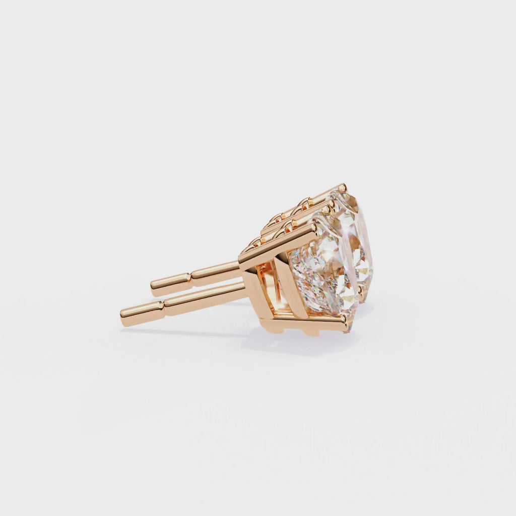 Affordable heart shaped diamond stud earrings