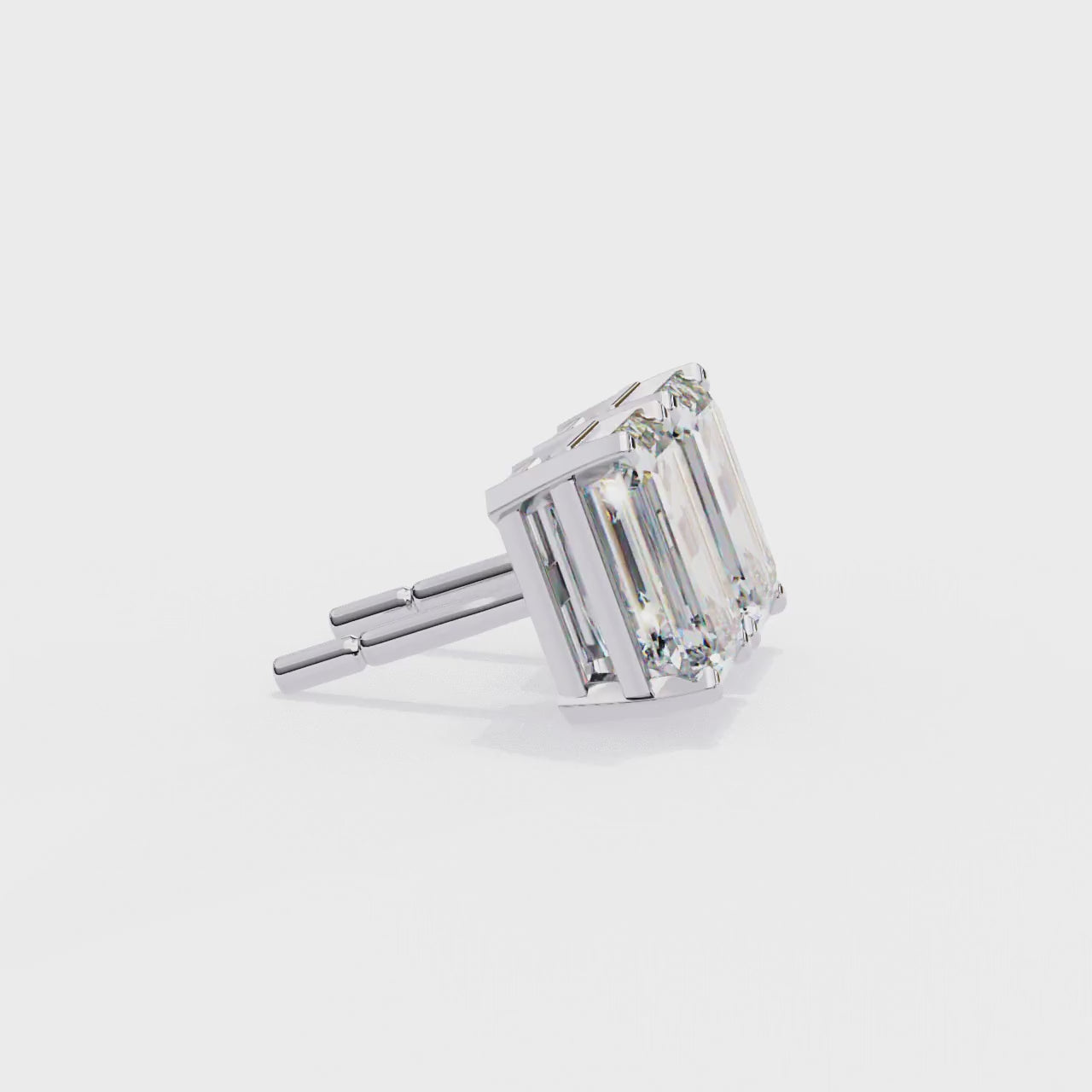 Affordable Emerald diamond stud earrings