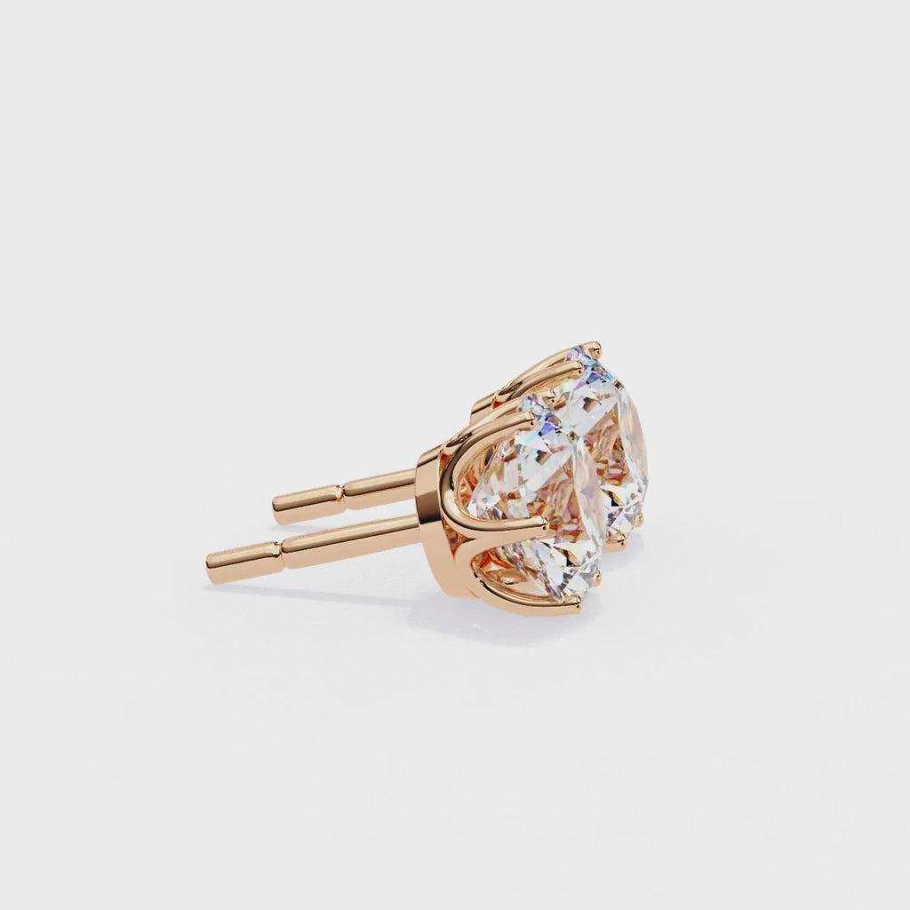 Affordable Round diamond stud earrings