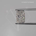 Gold Radiant Cut Diamond Solitaire Ring