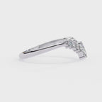 Stylish marquise diamond wedding band