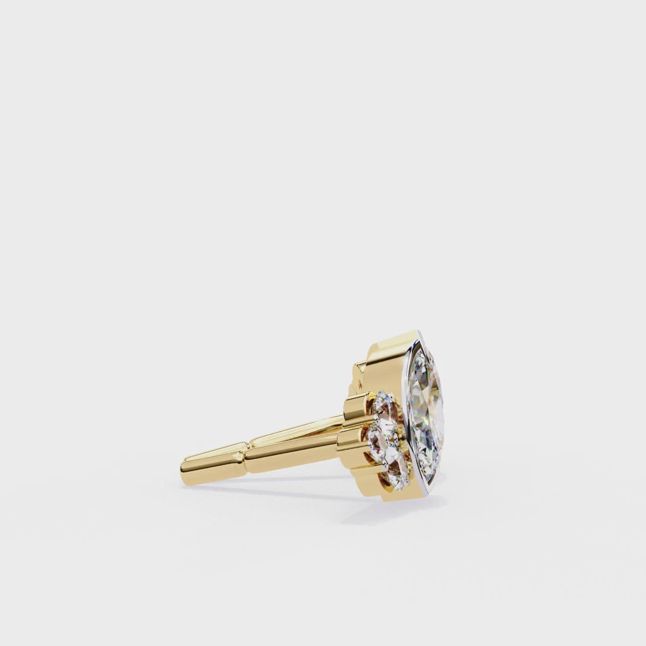 Minimal diamond stud earrings