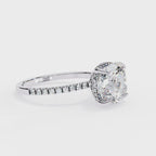 Premium cushion cut diamond ring