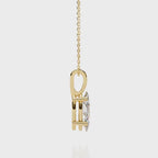 Luxurious Gold Marquise-Cut Diamond Solitaire Pendant Necklace