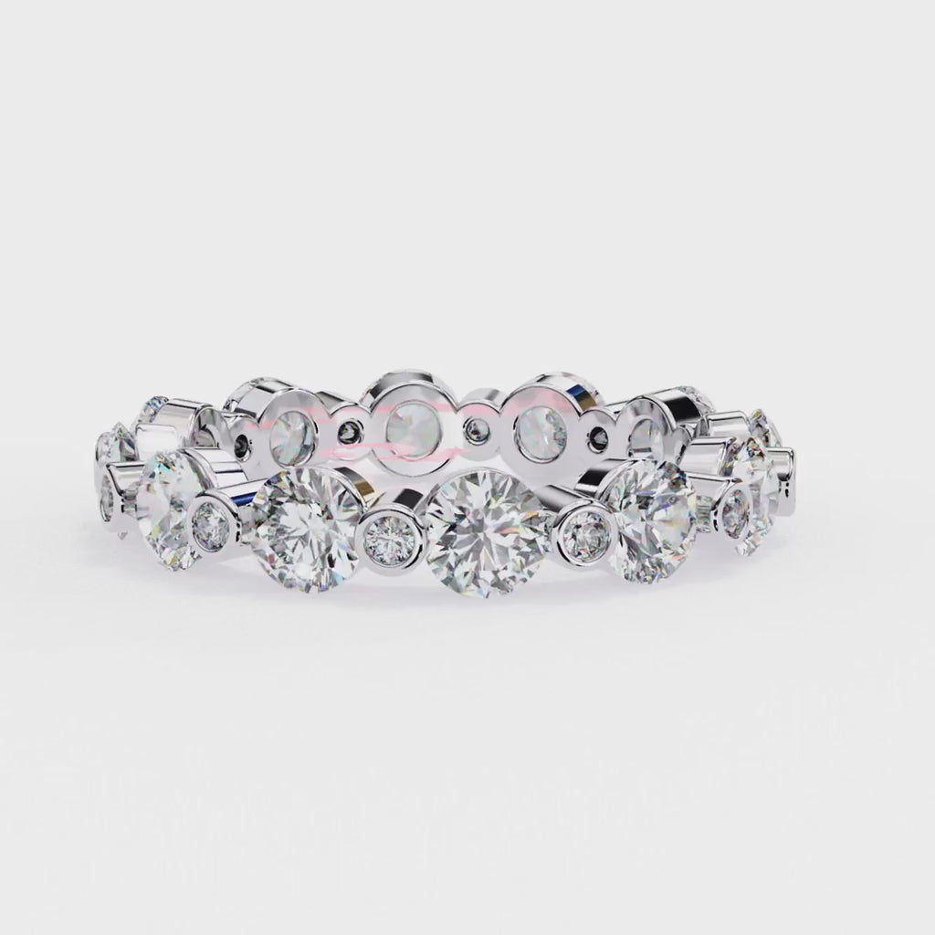 Lab grown round diamond eternity band