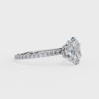 Lab grown diamond engagement ring with Oval center