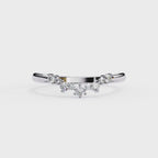 Designer curved diamond band