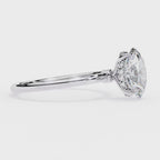 Oval Cut Diamond with Hidden Halo Solitaire Ring in Gold