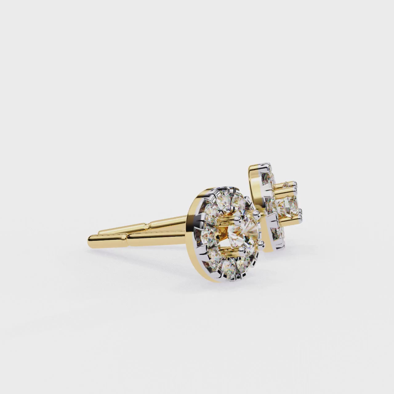 Luxury lab grown diamond stud earrings